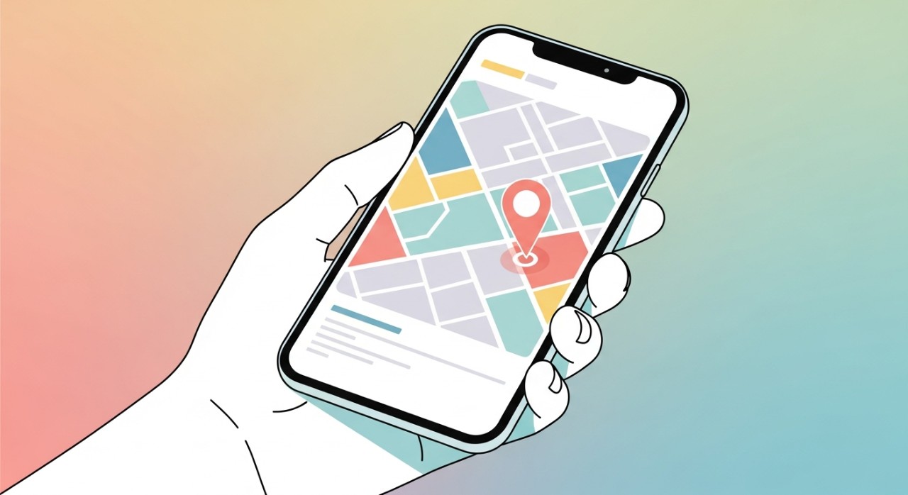 Pemandangan dekat tangan memegang telefon pintar menunjukkan status pengesanan bungkusan yang tersalah alamat.